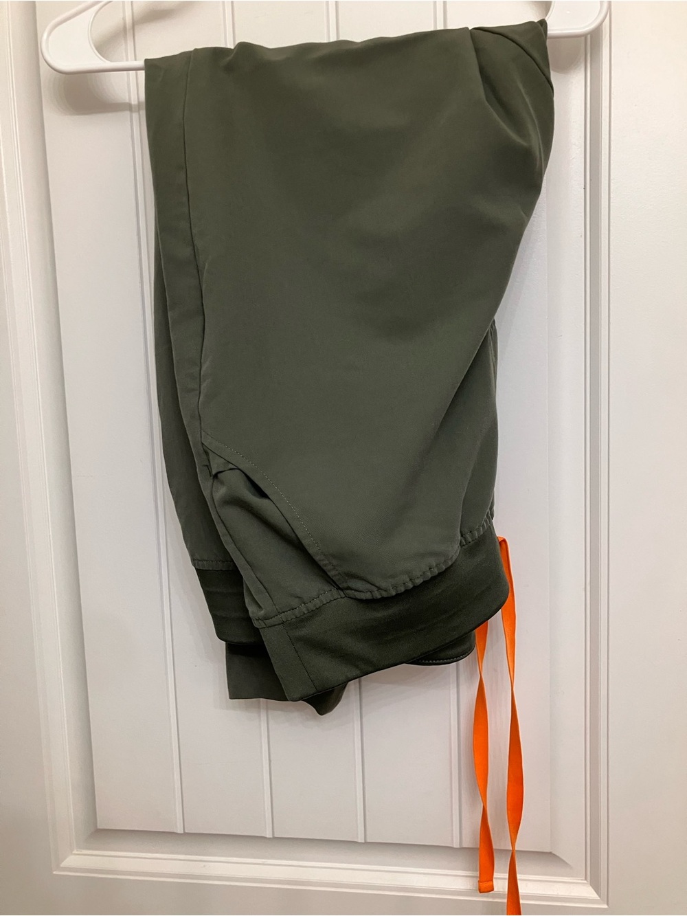 Figs Technical Collection Olive Green Top with Dark Logo Print